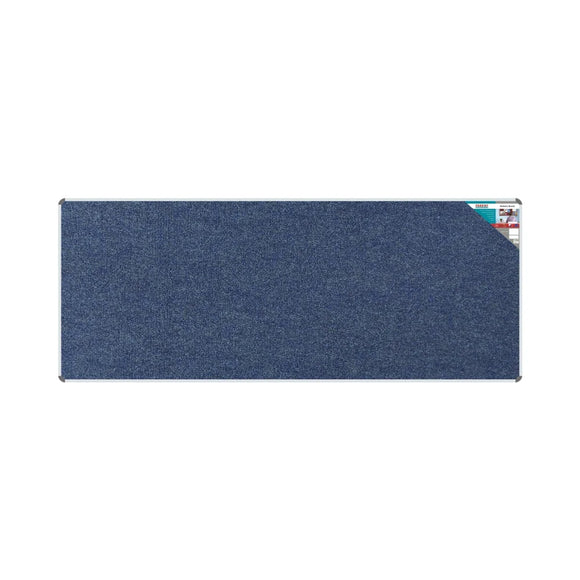 Parrot Bulletin Board Ribbed Alum Frame 3000x1200mm Denim - image 01
