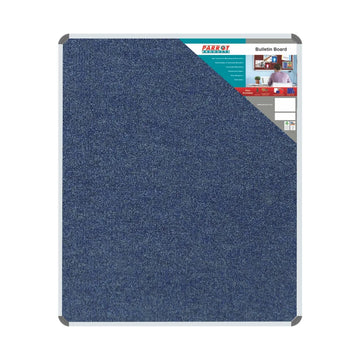 Parrot Bulletin Board Ribbed Alum Frame 1200x1000mm Denim - image 01
