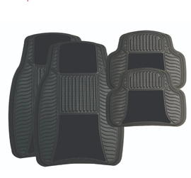 Image of  Stingray 4Pce Rubber/Velour Mat Set Tt8110Black inTools,Automotive,Car Accessories,Car Mats