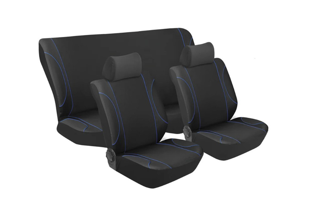 Image of  Stingray Monaco 6PceBlack/Blue inTools,Automotive,Car Accessories,Seat Covers