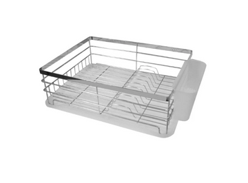 Image of  Casa Catania 110Ss 1Tier Stainless Steel Dish Drainer Clear White inHome & Décor,Kitchenware,Kitchen Accessories