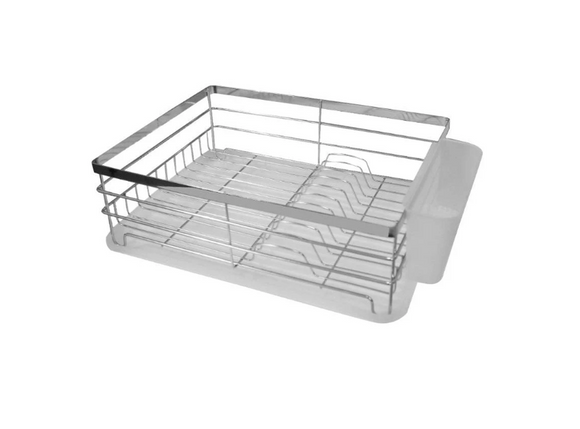 Image of  Casa Catania 110Ss 1Tier Stainless Steel Dish Drainer Clear White inHome & Décor,Kitchenware,Kitchen Accessories