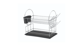 Image of  Casa Catania 201 2Tier Chrome-Plated Dish Drainer Black inHome & Décor,Kitchenware,Kitchen Accessories