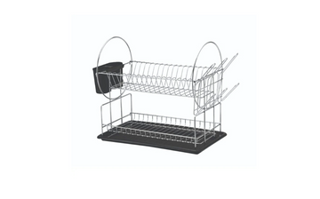 Image of  Casa Catania 201 2Tier Chrome-Plated Dish Drainer Black inHome & Décor,Kitchenware,Kitchen Accessories