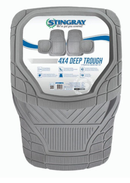 Image of  Stingray 4Pce Deep Trough Mat Set Grey inTools,Automotive,Car Accessories,Seat Covers