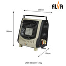 Alva Outdoor Free-Standing Butane Heater Beige-4