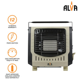 Alva Outdoor Free-Standing Butane Heater Beige - 0
