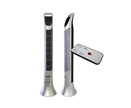 Image of  Alva Air 92Cm Plastic Tower Fan With Remote Silver 40W inHeating & Cooling,Fans,Ac Powered