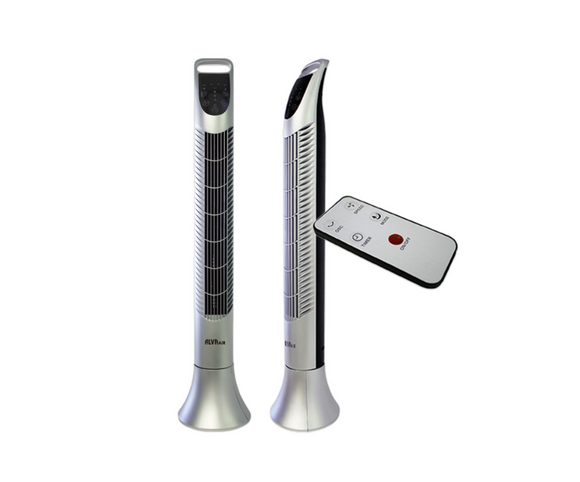 Image of  Alva Air 92Cm Plastic Tower Fan With Remote Silver 40W inHeating & Cooling,Fans,Ac Powered