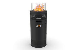 Alva Gas Short Stand Firepit Patio Heater (With Lava Stones)