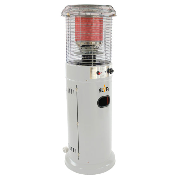 Alva Short Stand Patio Gas Heater - Cement Grey
