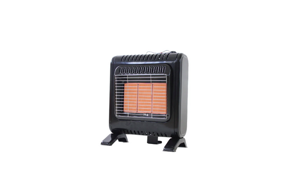 Alva Small 3 Panel Gas Heater Black