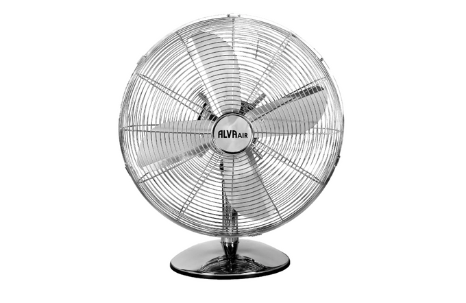 Image of  Alva Air 30Cm Metal Desk Fan Chrome 35W inHeating & Cooling,Fans,Ac Powered