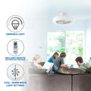 Alva 50cm Led Light / Ceiling Fan W Remote (White)-5