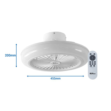 Alva 50cm Led Light / Ceiling Fan W Remote (White) - 0
