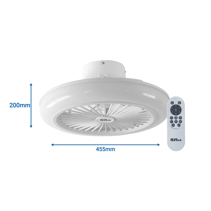 Alva 50cm Led Light / Ceiling Fan W Remote (White)