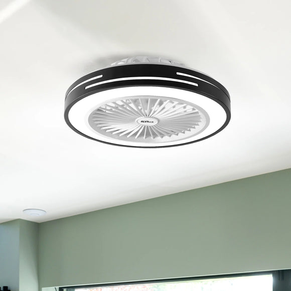 Alva 50cm Led Light / Ceiling Fan W Remote (Black)