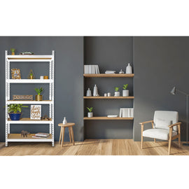 Wildberry Adiy3903 5 Tier Mdf Shelf - White (1200 X 540 X 1830Mm) in Tools & DIY 