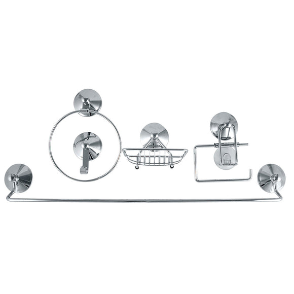 Wildberry Abs5148 5 Piece Suction Bathroom Accessories Set in Tools & DIY 