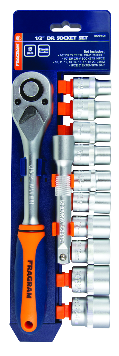 Fragram Socket Set 1/2 12Pce Crv