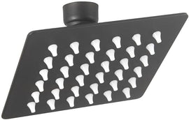 Wildberry Matt Blk 100mm S/S Square Shower Head