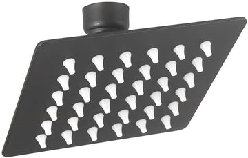 Wildberry Matt Blk 100mm S/S Square Shower Head