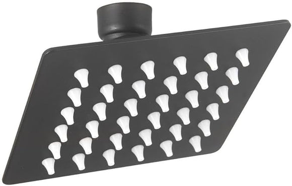 Wildberry Matt Blk 100mm S/S Square Shower Head