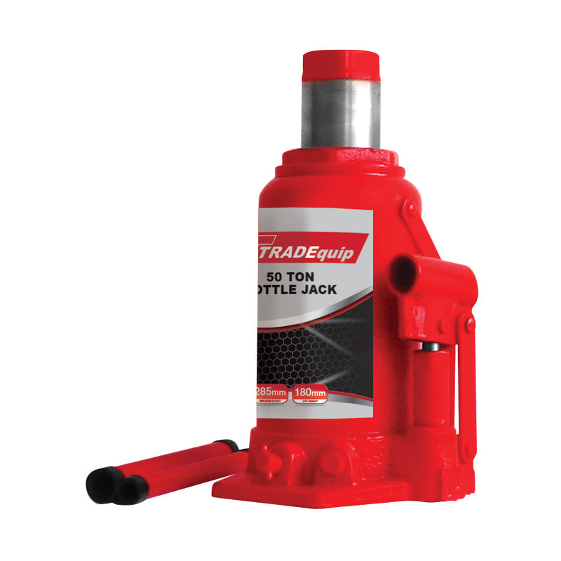 Tradequip Tooj957 50 Ton Bottle Jack Red 200 X 70 X 200 Mm in Tools & DIY 