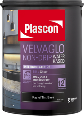 Plascon Velvaglo Non-Drip Enamel Waterbased White 5L in Paint