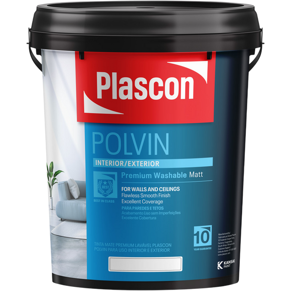 Plascon Polvin Super Acrylic White 20L in Paint