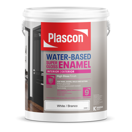 Plascon Super Universal Enamel Water Based White 5L in Paint