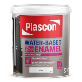 Plascon Super Universal Enamel Water Based White 1L in Paint