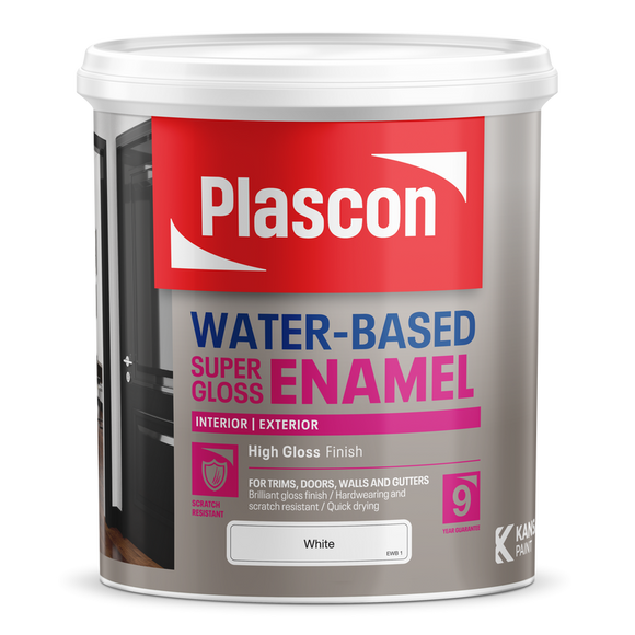 Plascon Super Universal Enamel Water Based White 1L in Paint