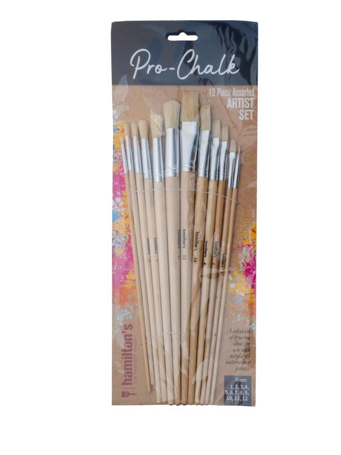 Hamiltons Pro-Chalk 12 Pc Artist Brush Set - image 01