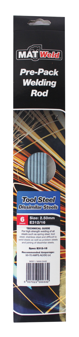Matweld Rods Tool Steel 2.5mm 6pk MAN0440 in Tools
