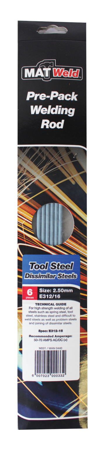 Matweld Rods Tool Steel 2.5mm 6pk MAN0440 in Tools