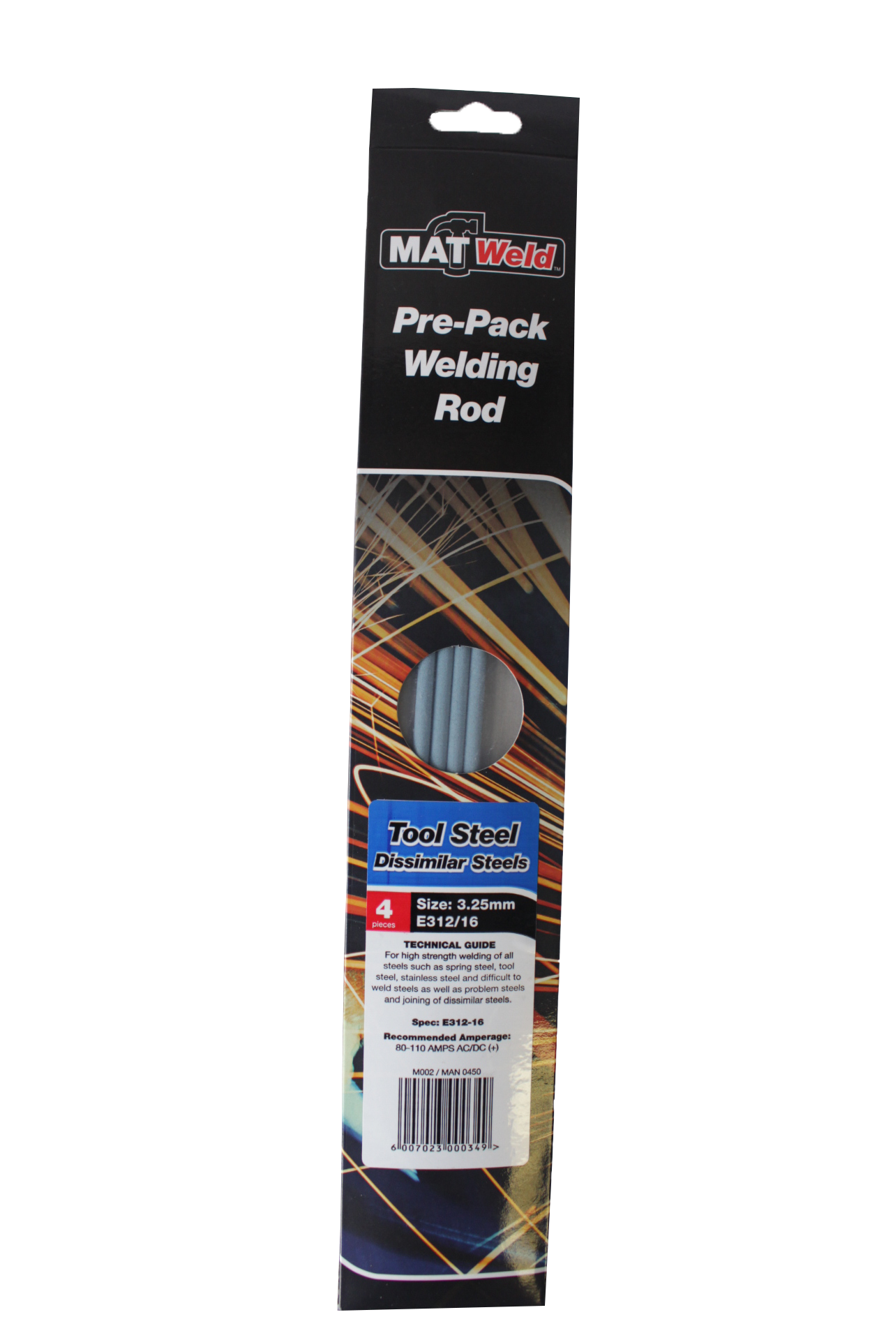 Matweld Rods Tool Steel 3.2mm 4pk MAN0450 in Tools