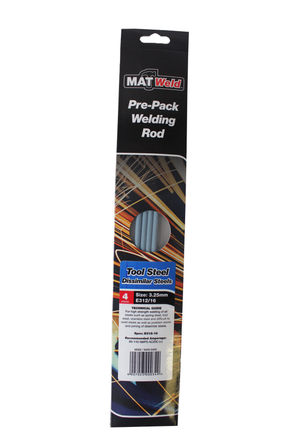 Matweld Rods Tool Steel 3.2mm 4pk MAN0450 in Tools