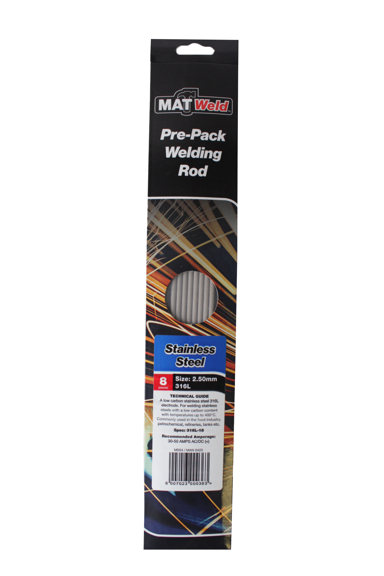 Matweld Rods Stainless Steel 2mm 8pk MAN0415 in Tools