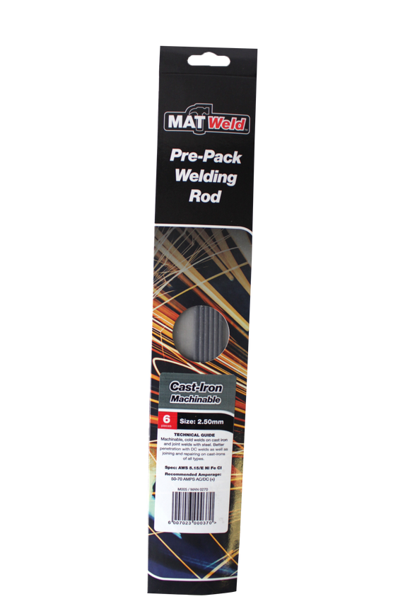 Matweld Rods Cast Iron 2.5mm 6pk MAN0270 in Tools
