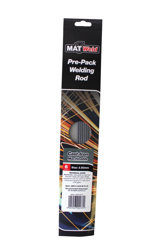 Matweld Rods Cast Iron 2.5mm 6pk MAN0270 in Tools