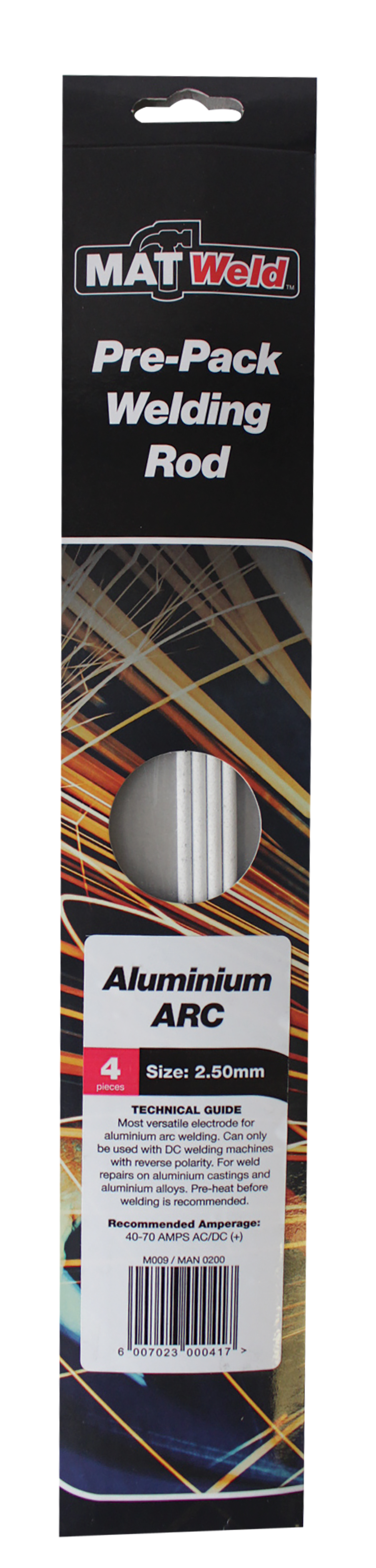 Matweld Rods Aluminium Arc 2.5mm 4pk MAN0200 in Tools