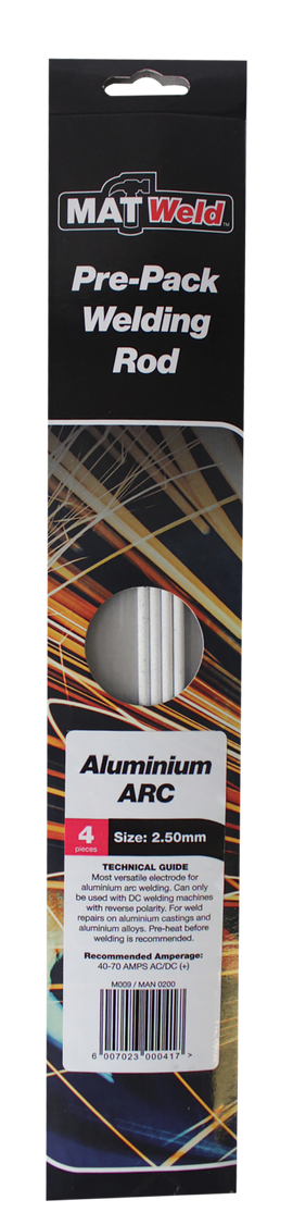 Matweld Rods Aluminium Arc 2.5mm 4pk MAN0200 in Tools