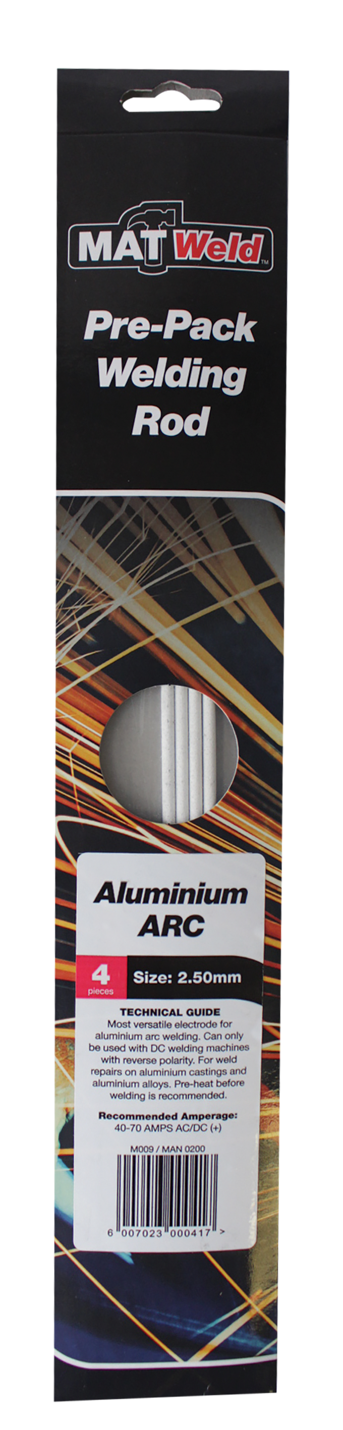 Matweld Rods Aluminium Arc 2.5mm 4pk MAN0200 in Tools