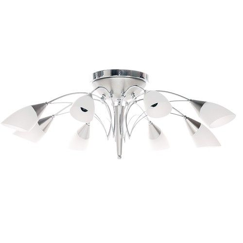 Brightstar Satin Chrome Pendant Flush Mount PEN9042/8