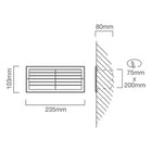 Eurolux Louvre Foot Light 1X60W Black - image 01