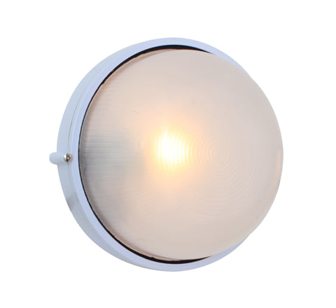 Eurolux Bulkhead Round Large Plain 240mm 1X100W White in Electrical & Lighting,Lighting,Interior Lighting