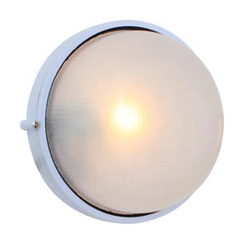 Eurolux Bulkhead Round Large Plain 240mm 1X100W White - image 01