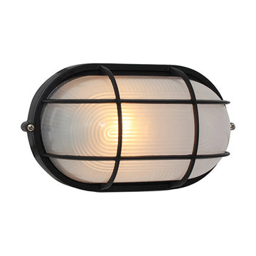 Eurolux Bulkhead Oval Large Grid 270mm Black - image 01