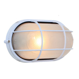 Eurolux Bulkhead Oval Large Grid 270mm White in Electrical & Lighting,Lighting,Interior Lighting